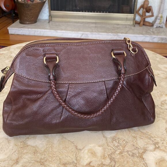 Elliott Lucca Leather Satchel Shoulder Cross Body Bag - Picture 2 of 16
